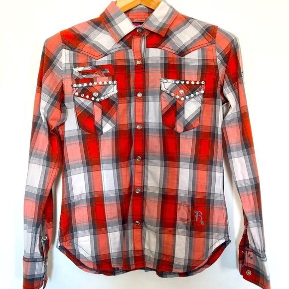 rock and Roll Cowgirl embroidered western shirt Yellowstone Rodeo - Picture 1 of 7